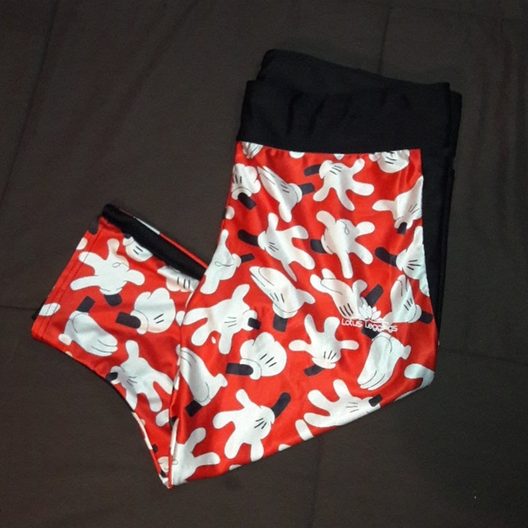 Lotus Leggings Pants - Disney Mickey Mouse capri Lotus leggings
